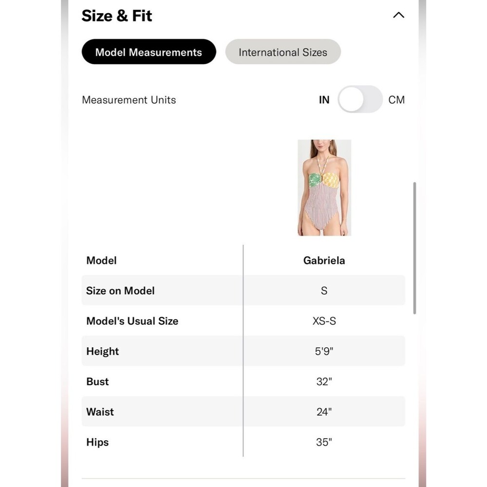 RHODE Kanika One-Piece Swimsuit Multi Colorblock Print Striped Halter XS NEW NWT - Picture 6 of 9
